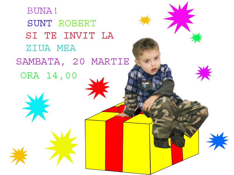 Invitatie La Ziua Lui Robert D Ale Mamicilor